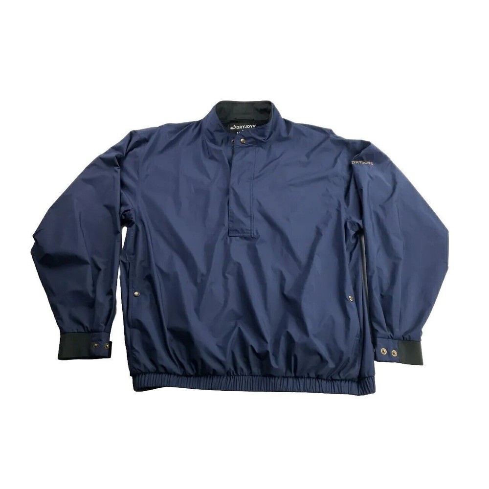 DryJoys by FootJoy - Mens Blue Windbreaker Golf Pullover Jacket - Size L